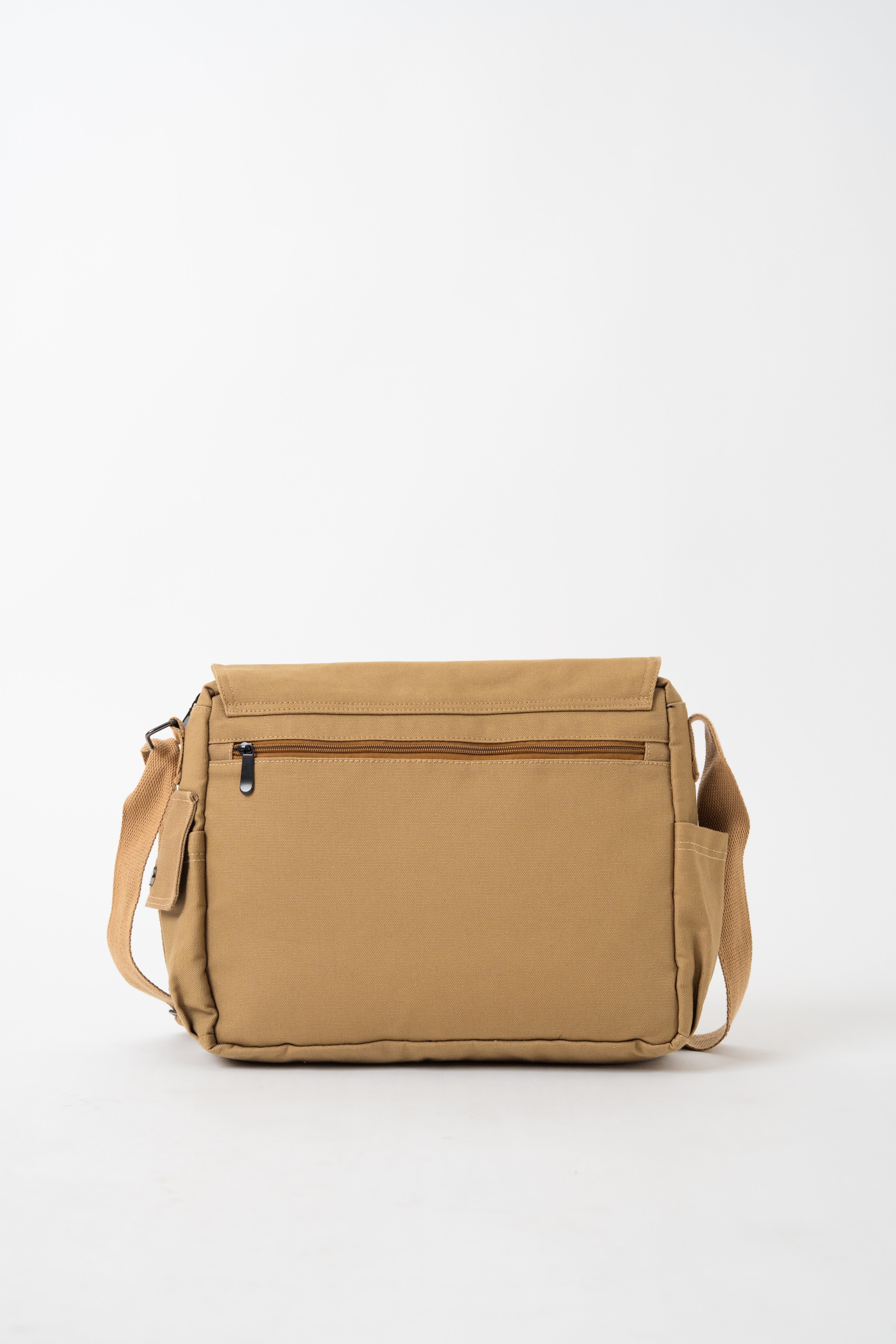 Beige Fine Run Messenger Bag