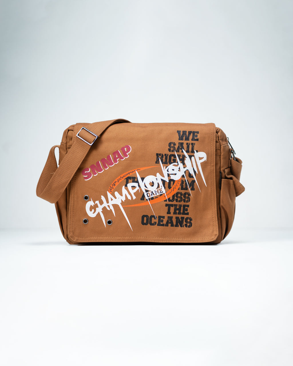 Beige Championship Messenger Bag