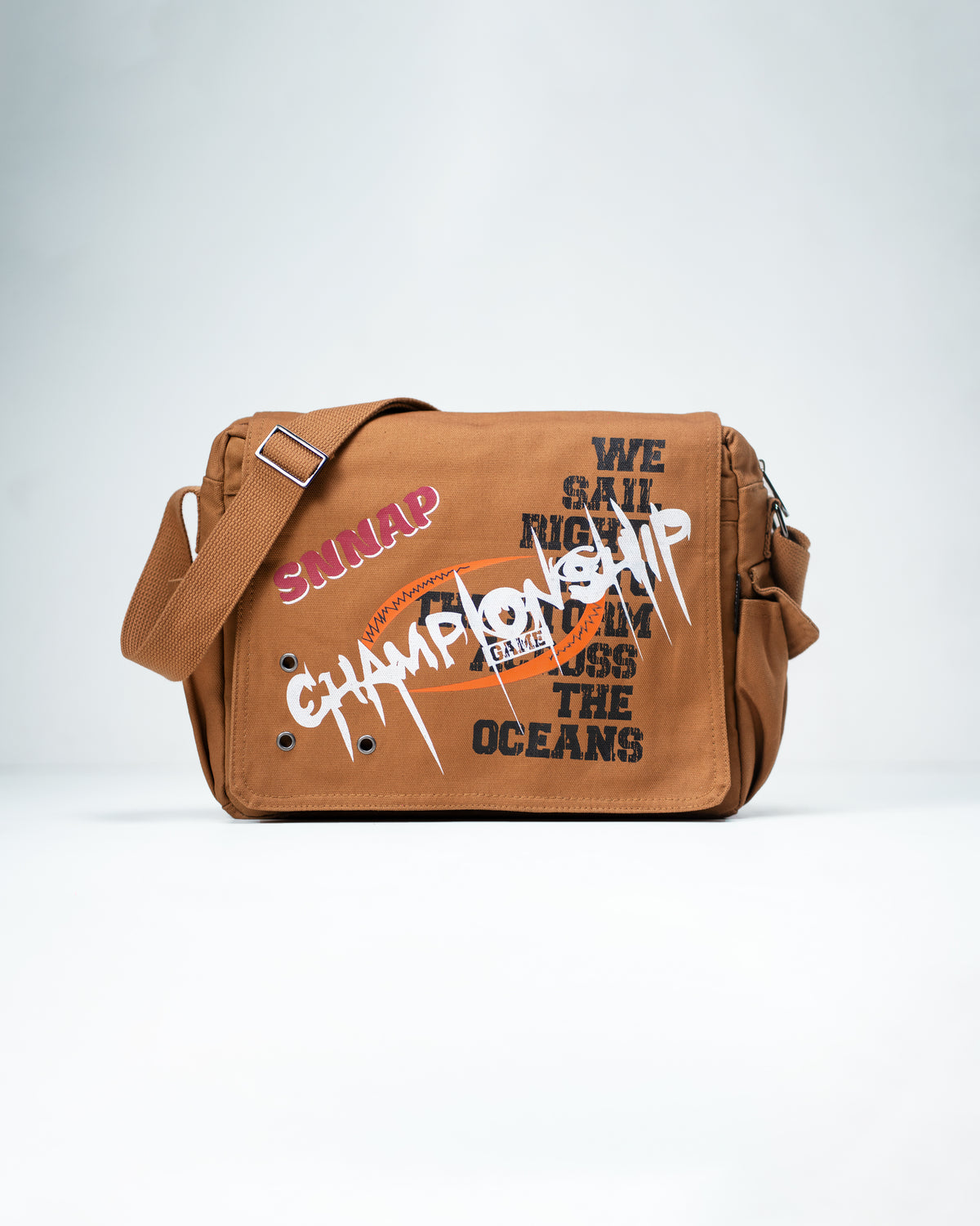 Beige Championship Messenger Bag