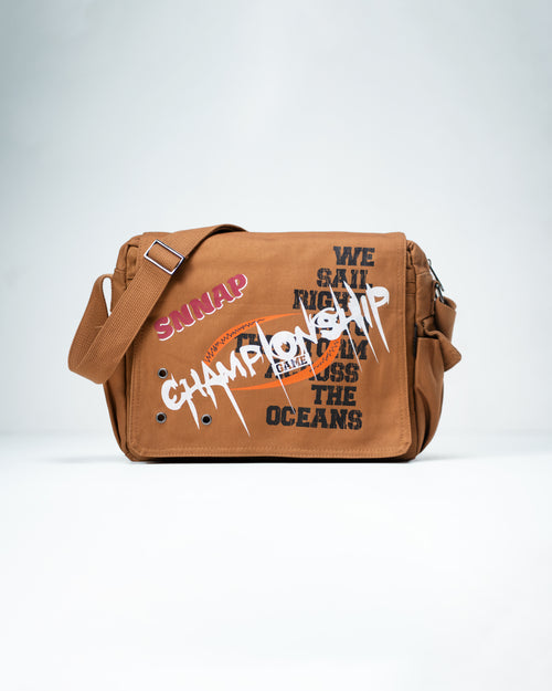 Beige Championship Messenger Bag