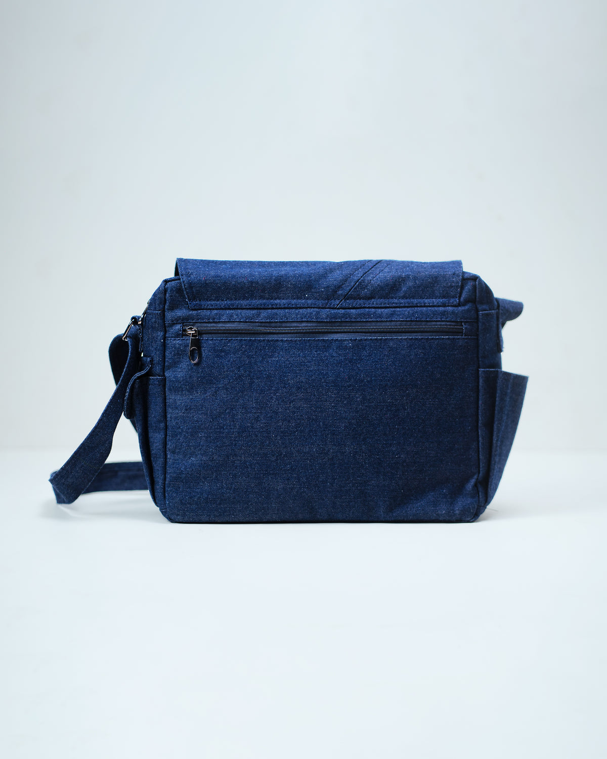 Blue Denim Fine Run Messenger Bag