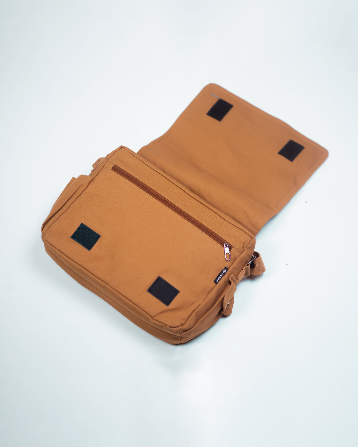 Beige Fine Run Messenger Bag