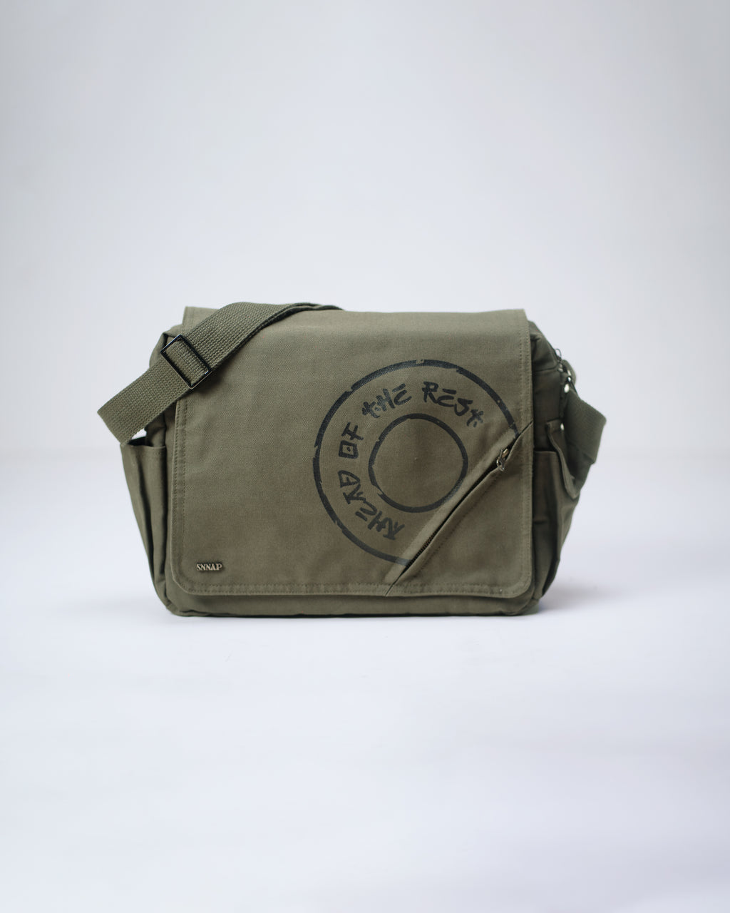 Olive Fine Run Messenger Bag