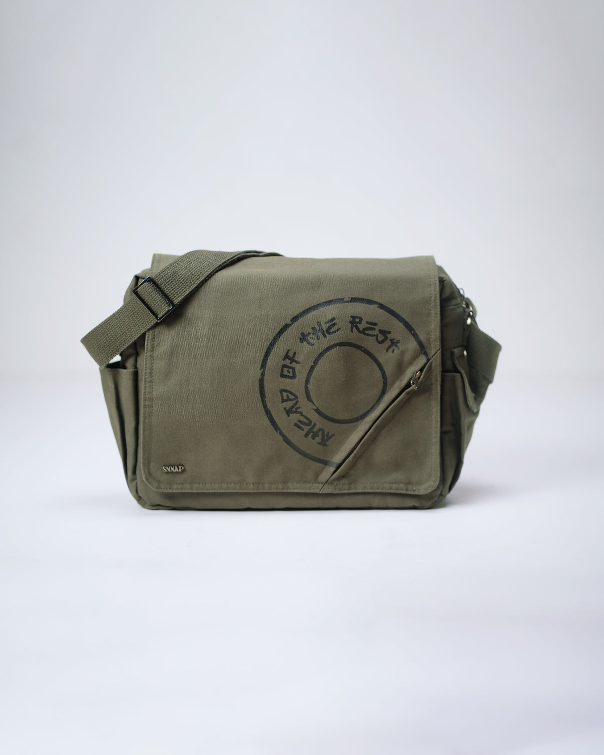 Olive Fine Run Messenger Bag