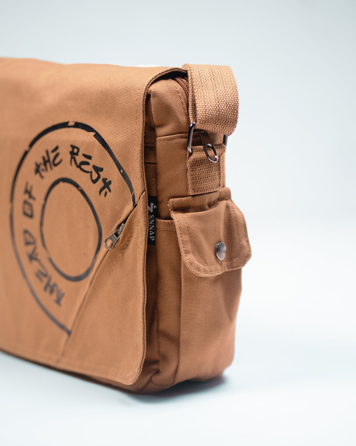 Beige Fine Run Messenger Bag