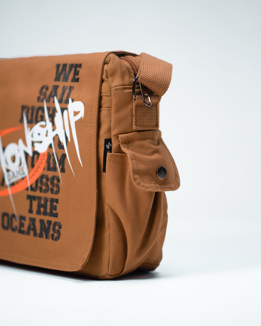Beige Championship Messenger Bag