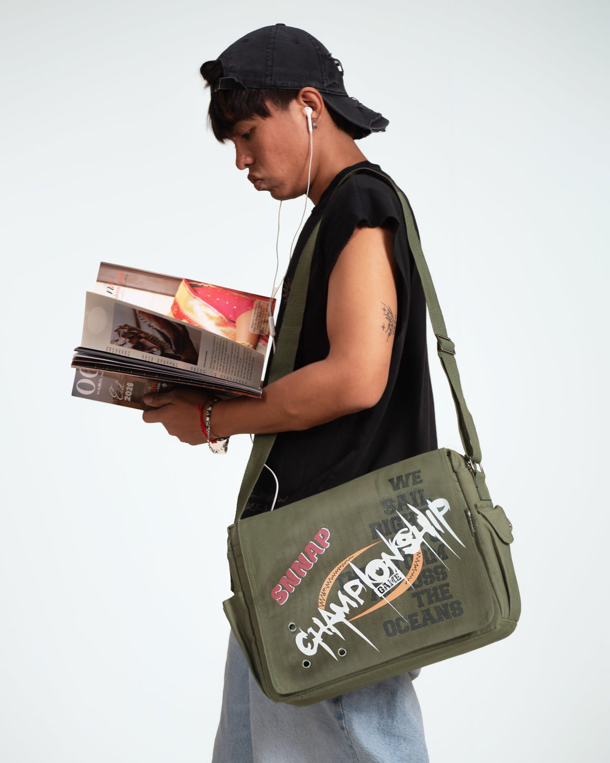 Olive Championship Messenger Bag