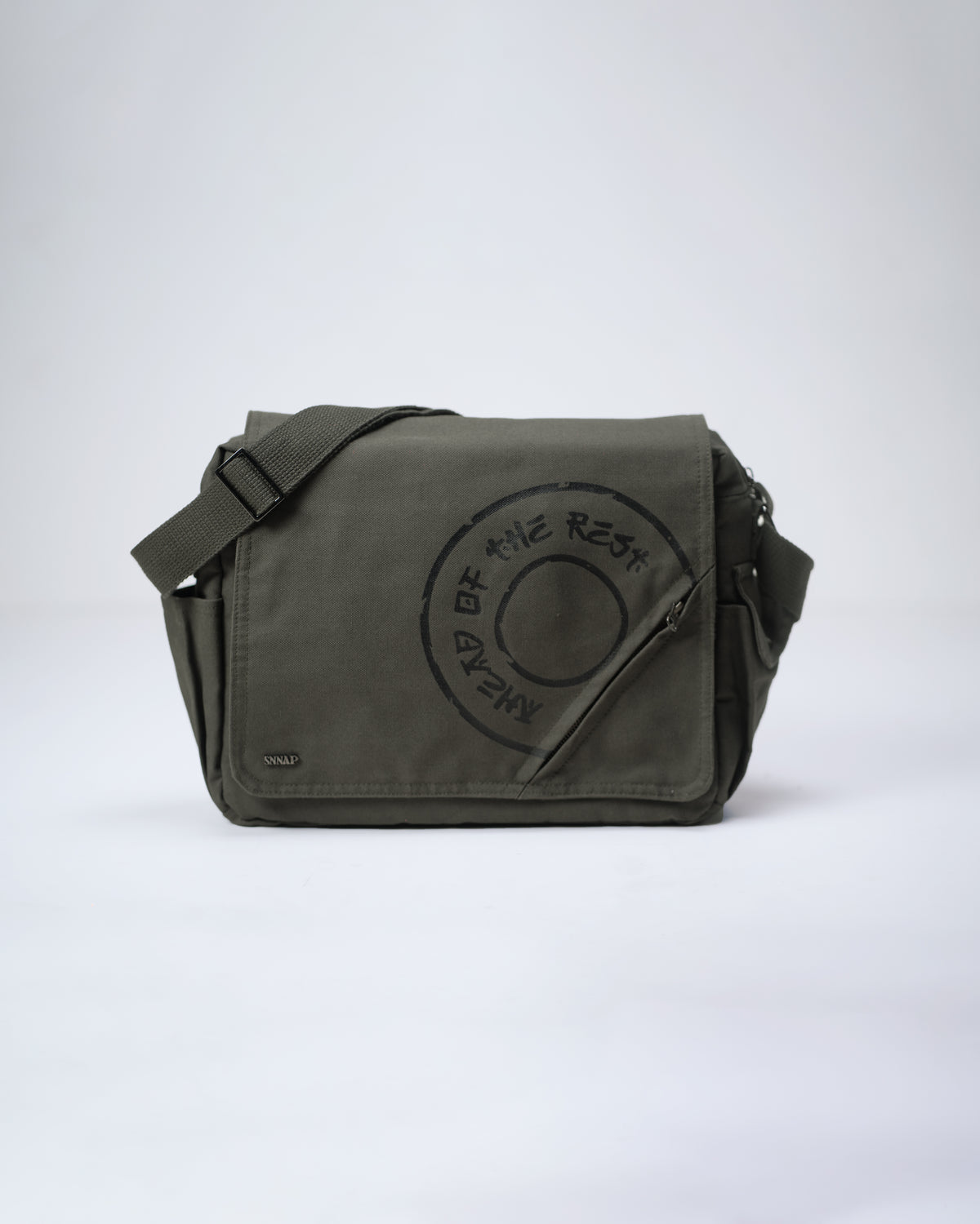 Olive Fine Run Messenger Bag