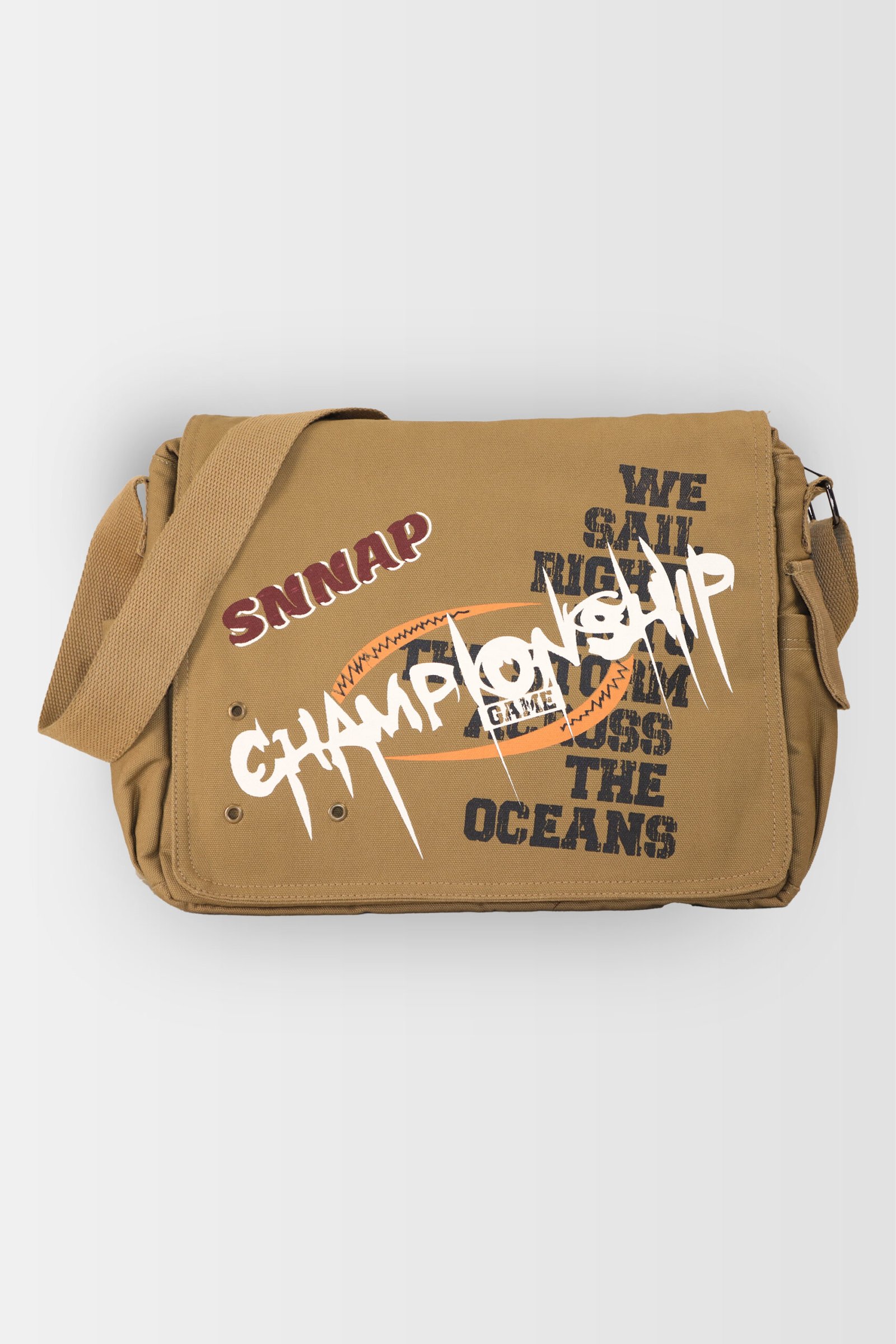 Beige Championship Messenger Bag