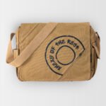Beige Fine Run Messenger Bag