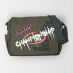 Olive Championship Stitch Messenger Bag